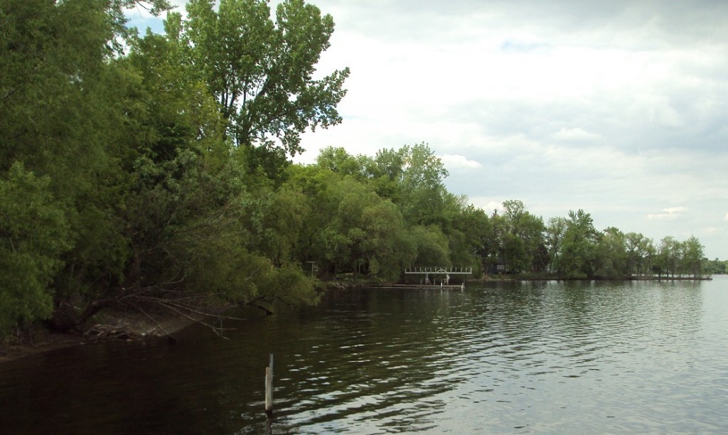 Looking north on Tetonka Lake from the Minnesota DNR boat launch, toward Willow Point. Area in the background was part of Willis Sautbine's property, sold in 1998 to Tim Schmidtke, who said his basement lies where the No. 2 green on Shor-Tees once lay.