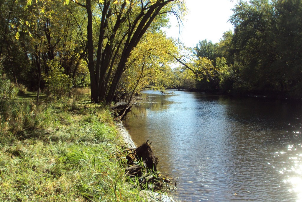 Current photo of the edge of what was the fourth hole on Elk River Golf Club, which ran parallel to the Elk River.